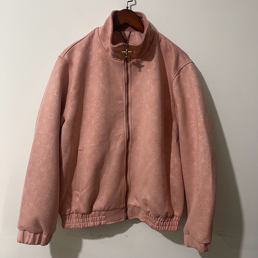 Louis Vuitton Pink Monogram Debossed Jacket